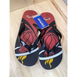 Miami Heat NBA‎ Basketball Flip Flops Team Colors New With Tags Various Sizes